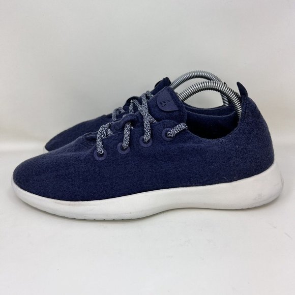 Allbirds Wool Runner Shoes Blue White Men's Size 9 - Picture 2 of 9